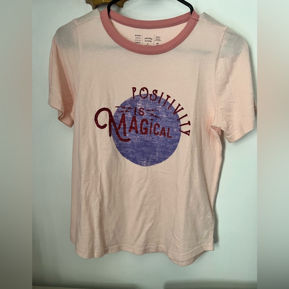 Positivity Is Magical Pink Graphic Tee
